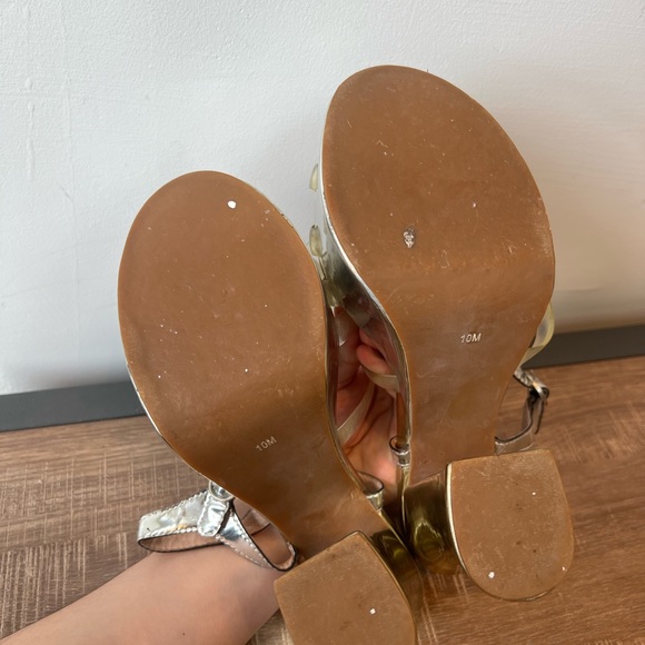 Jeffrey Cambell US 10 Chunky Heels Silver Women - Picture 6 of 7